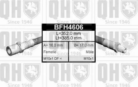 Quinton Hazell BFH4606 - Bremžu šļūtene www.autospares.lv