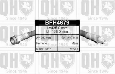 Quinton Hazell BFH4679 - Bremžu šļūtene www.autospares.lv