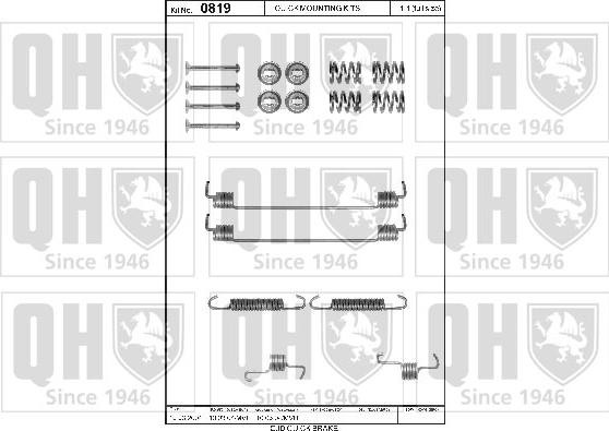 Quinton Hazell BFK456 - Accessory Kit, brake shoes www.autospares.lv