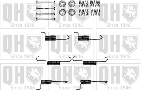 Quinton Hazell BFK458 - Комплектующие, барабанный тормозной механизм www.autospares.lv