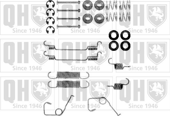 Quinton Hazell BFK287 - Piederumu komplekts, Bremžu loki www.autospares.lv