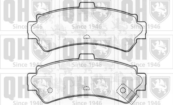 Quinton Hazell BP961 - Тормозные колодки, дисковые, комплект www.autospares.lv