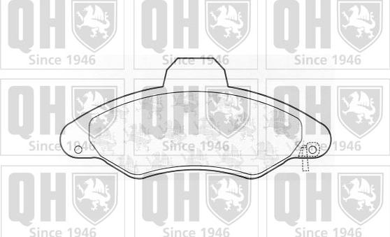 Quinton Hazell BP982 - Тормозные колодки, дисковые, комплект www.autospares.lv