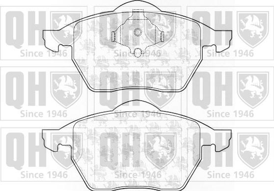 Quinton Hazell BP975 - Brake Pad Set, disc brake www.autospares.lv