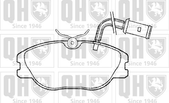 Quinton Hazell BP460 - Тормозные колодки, дисковые, комплект www.autospares.lv