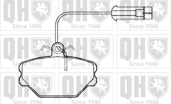 Quinton Hazell BP467 - Тормозные колодки, дисковые, комплект www.autospares.lv