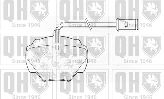 Quinton Hazell BP414 - Тормозные колодки, дисковые, комплект www.autospares.lv