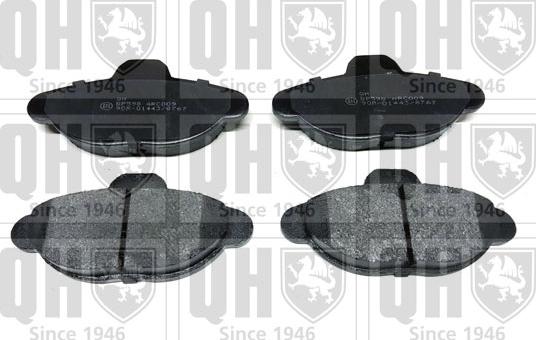 Quinton Hazell BP598 - Brake Pad Set, disc brake www.autospares.lv