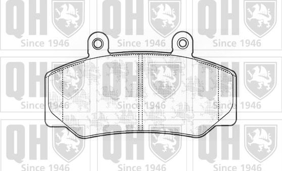 Quinton Hazell BP593 - Тормозные колодки, дисковые, комплект www.autospares.lv