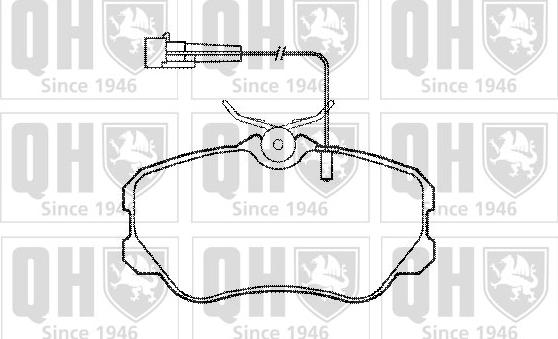 Quinton Hazell BP543 - Тормозные колодки, дисковые, комплект www.autospares.lv