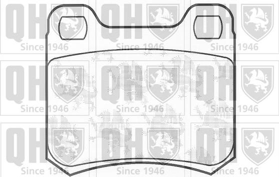 Quinton Hazell BP569 - Тормозные колодки, дисковые, комплект www.autospares.lv