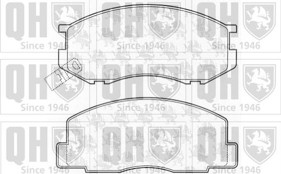 Quinton Hazell BP512 - Тормозные колодки, дисковые, комплект www.autospares.lv