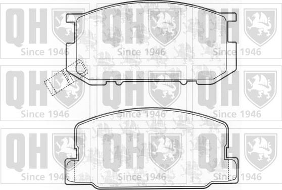 Quinton Hazell BP587 - Brake Pad Set, disc brake www.autospares.lv