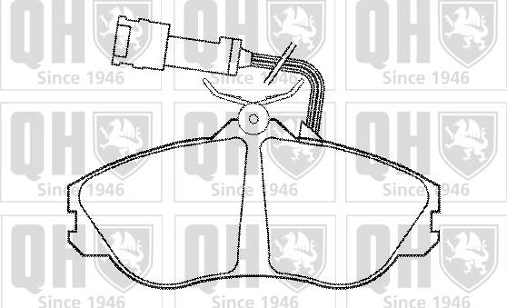 Quinton Hazell BP530 - Тормозные колодки, дисковые, комплект www.autospares.lv