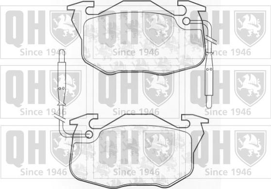 Quinton Hazell BP521 - Тормозные колодки, дисковые, комплект www.autospares.lv