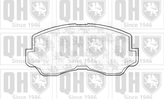 Quinton Hazell BP649 - Тормозные колодки, дисковые, комплект www.autospares.lv