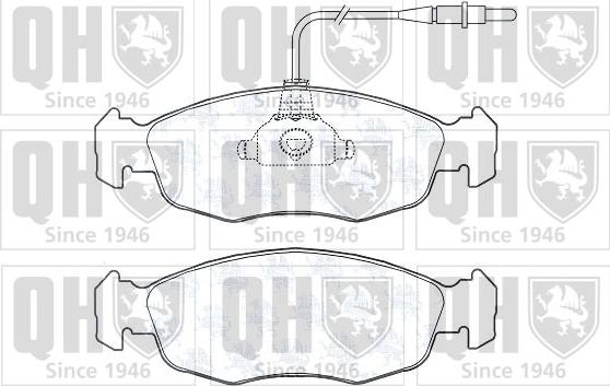 Quinton Hazell BP604 - Тормозные колодки, дисковые, комплект www.autospares.lv