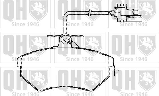 Quinton Hazell BP608 - Тормозные колодки, дисковые, комплект www.autospares.lv