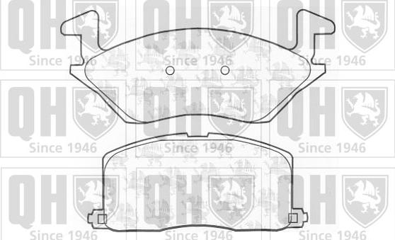 Quinton Hazell BP689 - Тормозные колодки, дисковые, комплект www.autospares.lv