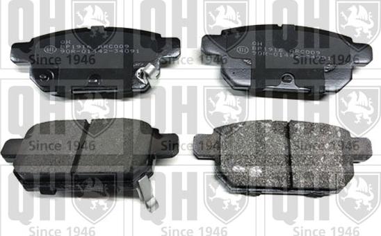 Quinton Hazell BP1916 - Brake Pad Set, disc brake www.autospares.lv