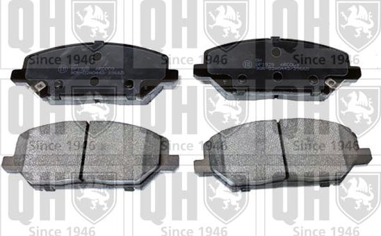 Quinton Hazell BP1928 - Тормозные колодки, дисковые, комплект www.autospares.lv