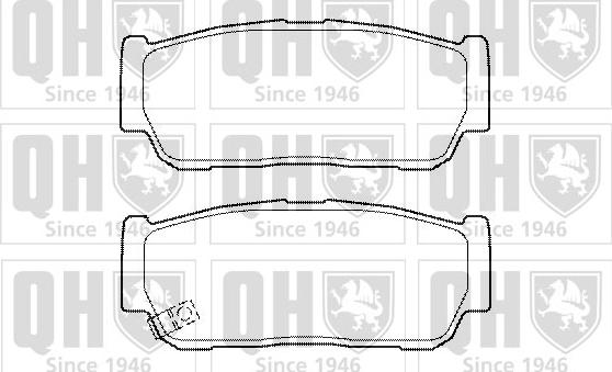 Quinton Hazell BP1496 - Тормозные колодки, дисковые, комплект www.autospares.lv