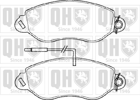 Quinton Hazell BP1450 - Brake Pad Set, disc brake www.autospares.lv