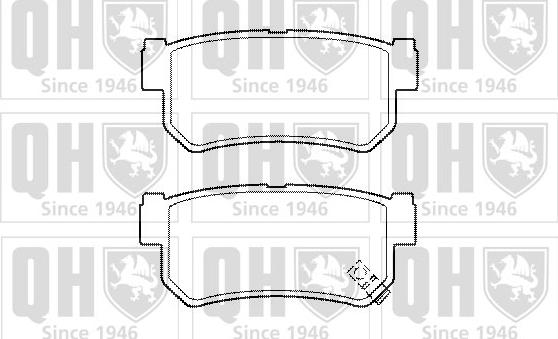 Quinton Hazell BP1452 - Тормозные колодки, дисковые, комплект www.autospares.lv