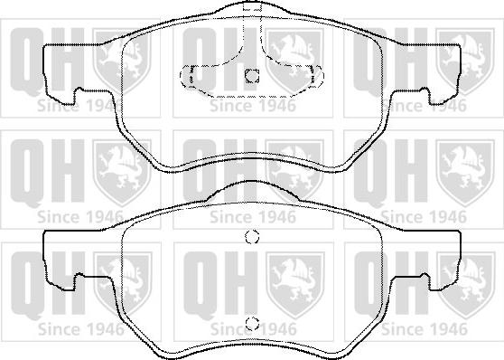 Quinton Hazell BP1468 - Brake Pad Set, disc brake www.autospares.lv