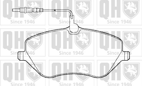 Quinton Hazell BP1438 - Тормозные колодки, дисковые, комплект www.autospares.lv