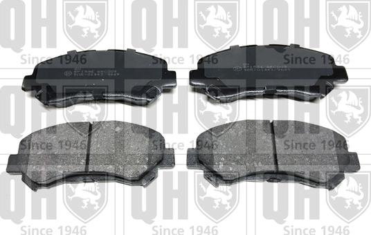 Quinton Hazell BP1596 - Brake Pad Set, disc brake www.autospares.lv