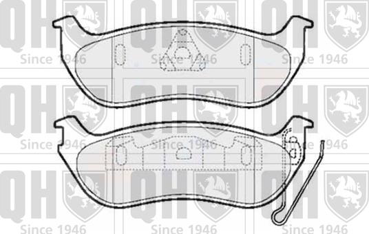 Quinton Hazell BP1500 - Тормозные колодки, дисковые, комплект www.autospares.lv