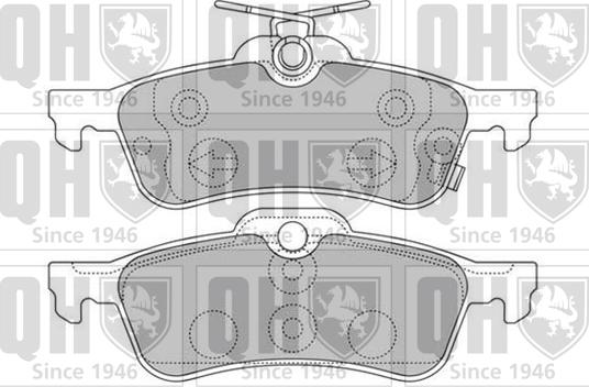 Quinton Hazell BP1585 - Brake Pad Set, disc brake www.autospares.lv