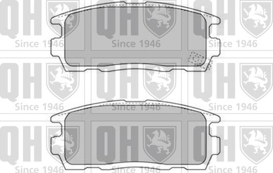 Quinton Hazell BP1580 - Тормозные колодки, дисковые, комплект www.autospares.lv