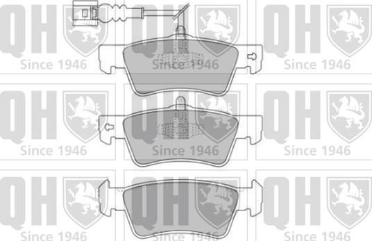 Quinton Hazell BP1698 - Тормозные колодки, дисковые, комплект www.autospares.lv