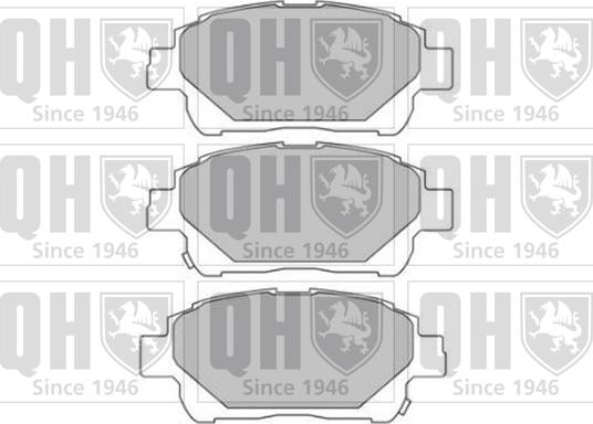 Quinton Hazell BP1692 - Тормозные колодки, дисковые, комплект www.autospares.lv