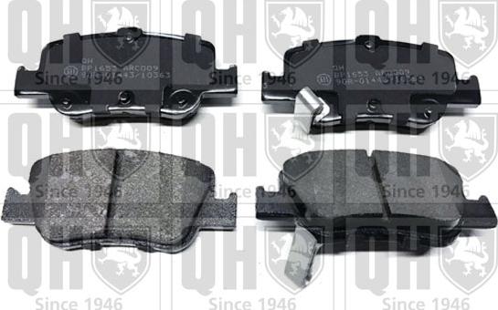 Quinton Hazell BP1653 - Тормозные колодки, дисковые, комплект www.autospares.lv