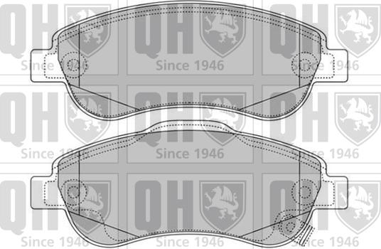 Quinton Hazell BP1632 - Brake Pad Set, disc brake www.autospares.lv