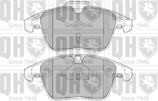 Quinton Hazell BP1629 - Тормозные колодки, дисковые, комплект www.autospares.lv