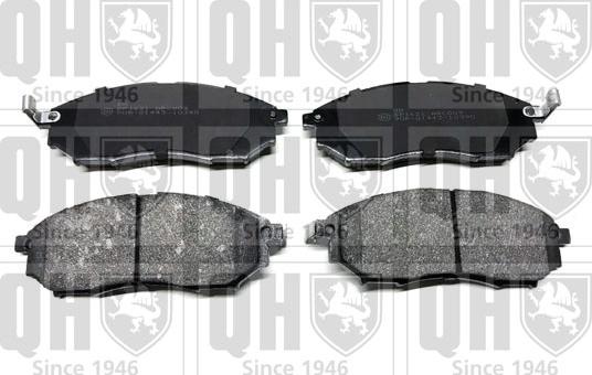 Quinton Hazell BP1621 - Brake Pad Set, disc brake www.autospares.lv