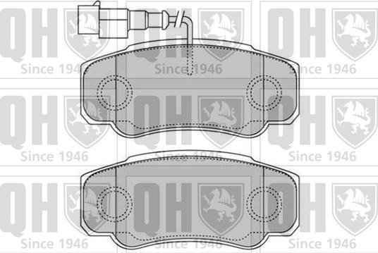 Quinton Hazell BP1623 - Тормозные колодки, дисковые, комплект www.autospares.lv