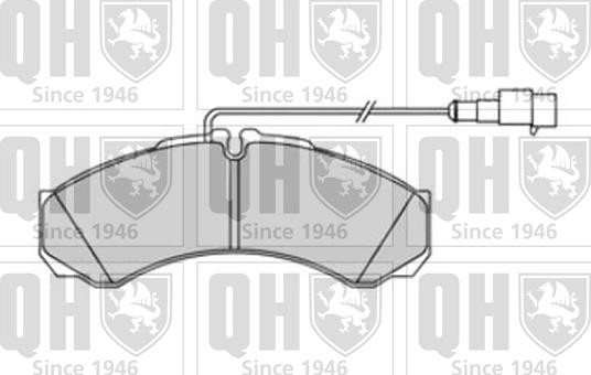 Quinton Hazell BP1622 - Brake Pad Set, disc brake www.autospares.lv