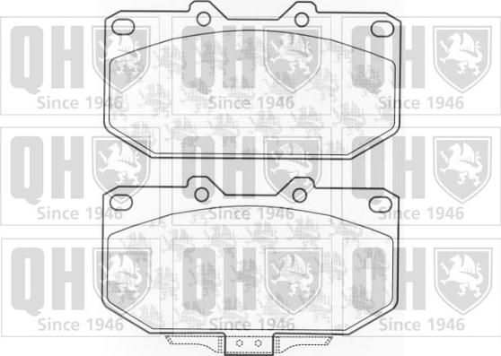 Quinton Hazell BP1016 - Тормозные колодки, дисковые, комплект www.autospares.lv