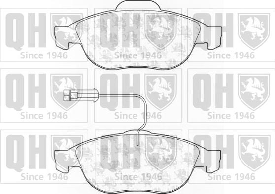 Quinton Hazell BP1078 - Тормозные колодки, дисковые, комплект www.autospares.lv