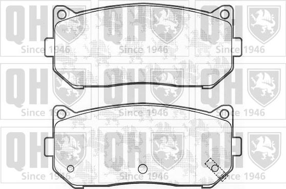 Quinton Hazell BP1072 - Тормозные колодки, дисковые, комплект www.autospares.lv