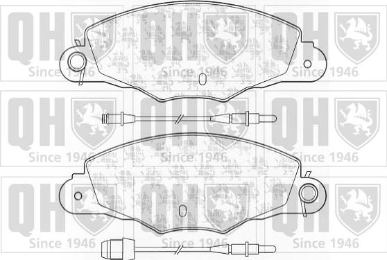 Quinton Hazell BP1077 - Тормозные колодки, дисковые, комплект www.autospares.lv