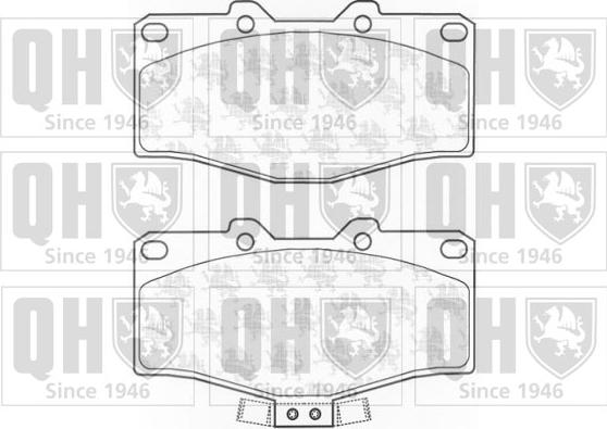 Quinton Hazell BP1160 - Brake Pad Set, disc brake www.autospares.lv