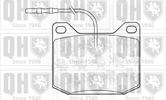 Quinton Hazell BP112 - Тормозные колодки, дисковые, комплект www.autospares.lv