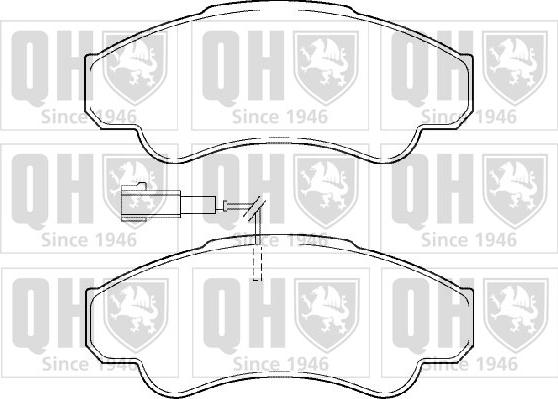 Quinton Hazell BP1342 - Brake Pad Set, disc brake www.autospares.lv