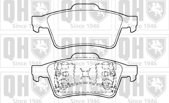 Quinton Hazell BP1355 - Тормозные колодки, дисковые, комплект www.autospares.lv